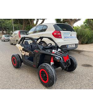 Disponible 1-Mayo-2024 BUGGY 24V CAN-AM Maverick, NEGRO, 4 MOTORES DE 200W, cuero, Mp4, RC, 2 PLAZAS - INDA1-LI-CA001ZW